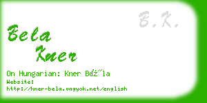 bela kner business card